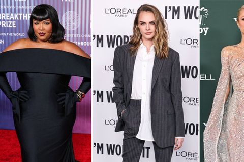 Lebensmittel wie Lizzo, Ikone wie Cara Delevingne oder Märchenfigur wie Paris Hilton (v.l.n.r.) - die Stars lassen sich für Ha
