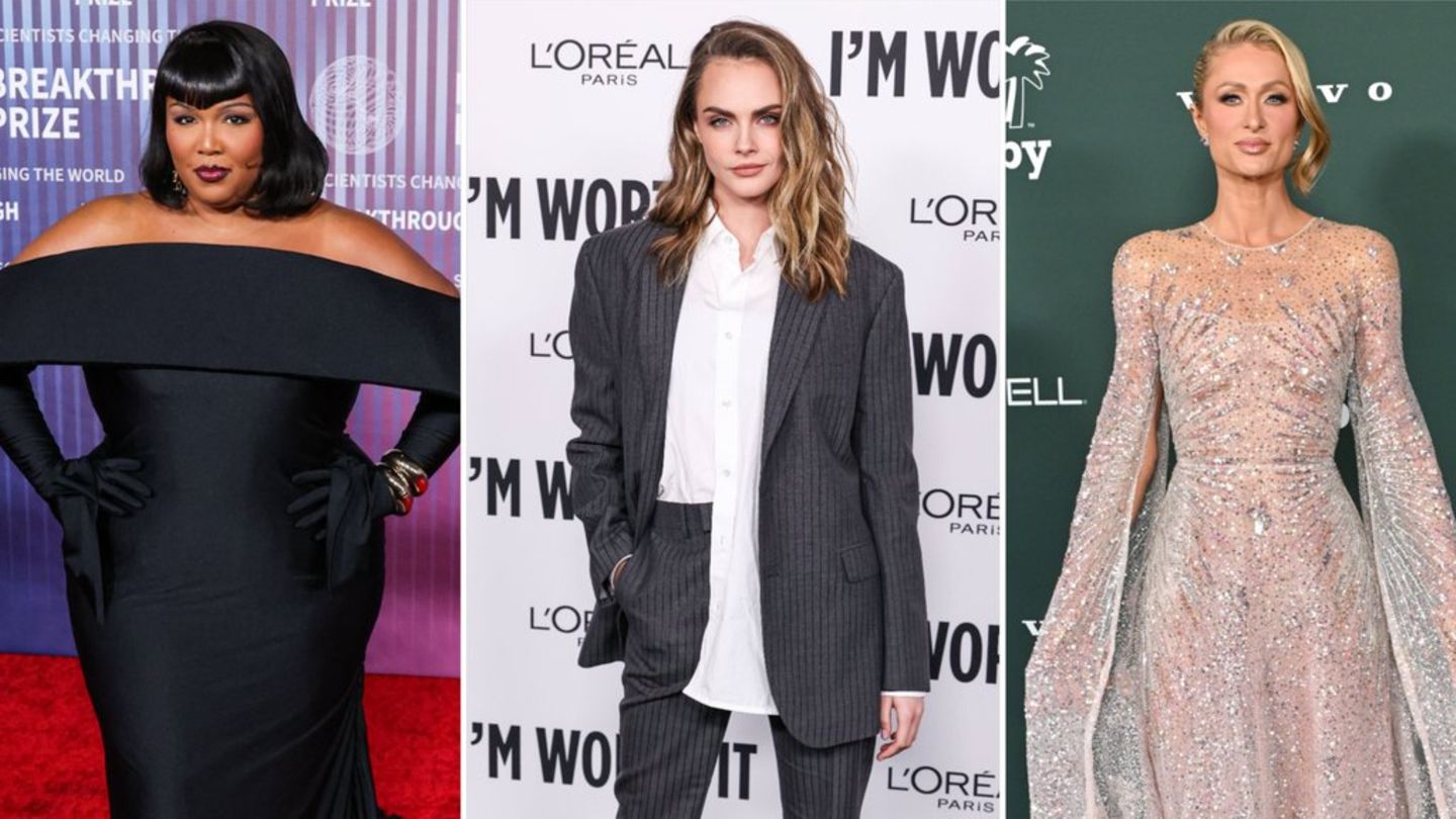 Lebensmittel wie Lizzo, Ikone wie Cara Delevingne oder Märchenfigur wie Paris Hilton (v.l.n.r.) - die Stars lassen sich für Ha Lebensmittel wie Lizzo, Ikone wie Cara Delevingne oder Märchenfigur wie Paris Hilton (v.l.n.r.) - die Stars lassen sich für Ha