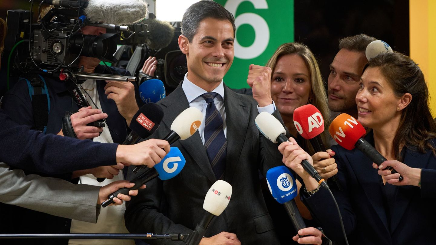 Rob Jetten hat beste Aussichten Regierungschef zu werden. Foto: Peter Dejong/AP/dpa Rob Jetten hat beste Aussichten Regierungschef zu werden. Foto: Peter Dejong/AP/dpa