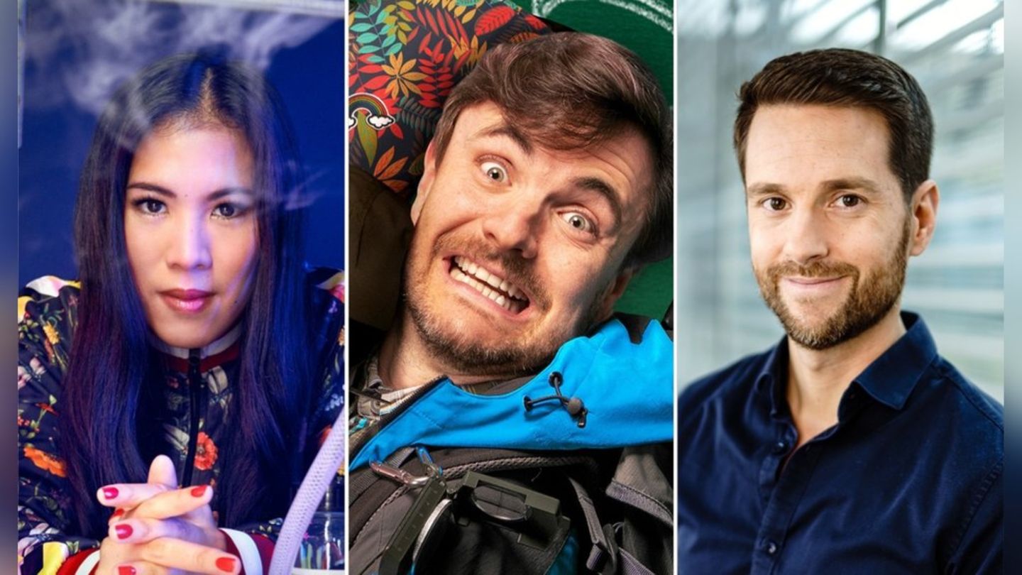 Mai Thi Nguyen-Kim, Phil Laude (m.) und Mirko Drotschmann starteten ihre Karrieren auf YouTube. Mai Thi Nguyen-Kim, Phil Laude (m.) und Mirko Drotschmann starteten ihre Karrieren auf YouTube.