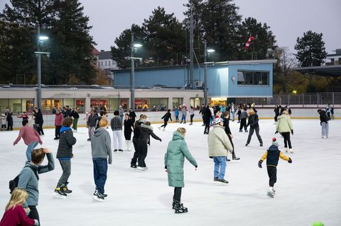 Im Neuköllner Eisstadion konnten schon am Freitag die ersten Bahnen gedreht werden. (Archivbild) Foto: Soeren Stache/dpa