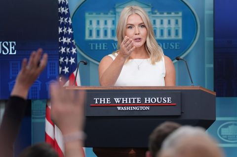 Trumps Pressesprecherin Karoline Leavitt ist für Journalisten nur noch mit Termin erreichbar