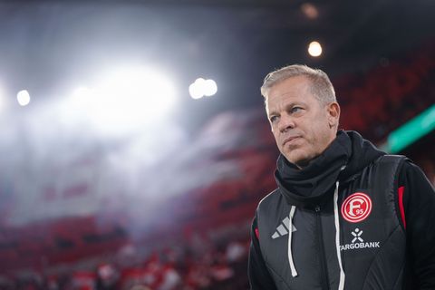 Markus Anfang wartet als Fortuna-Trainer noch auf seinen ersten Punkt. Foto: Marius Becker/dpa