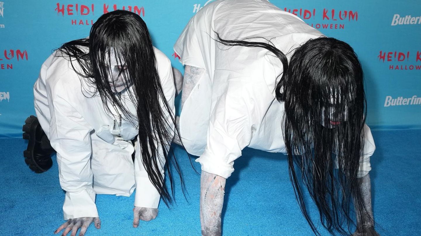 Yannik Zamboni und sein bester Freund Aaron Kohler auf Heidi Klums Halloween-Party