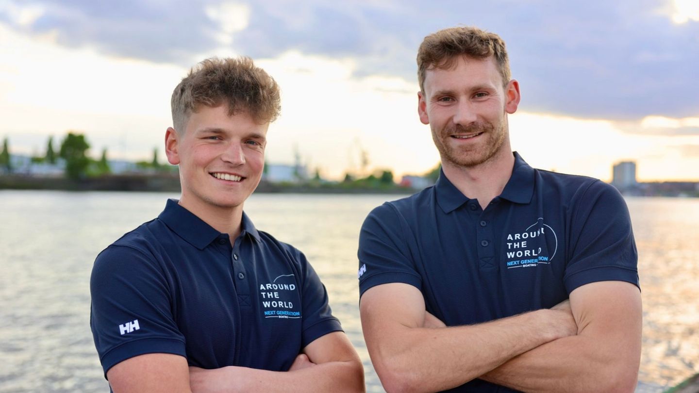 Lennart Burke und Melwin Fink segelten auf Platz zwei Foto: ---/Next Generation Boating/dpa
