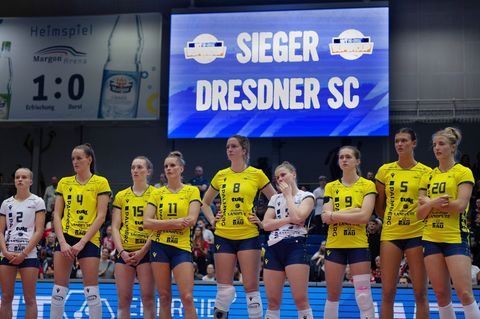 Die Dresdnerinnen gewannen auch in der Bundesliga gegen Schwerin. Foto: Sebastian Kahnert/dpa