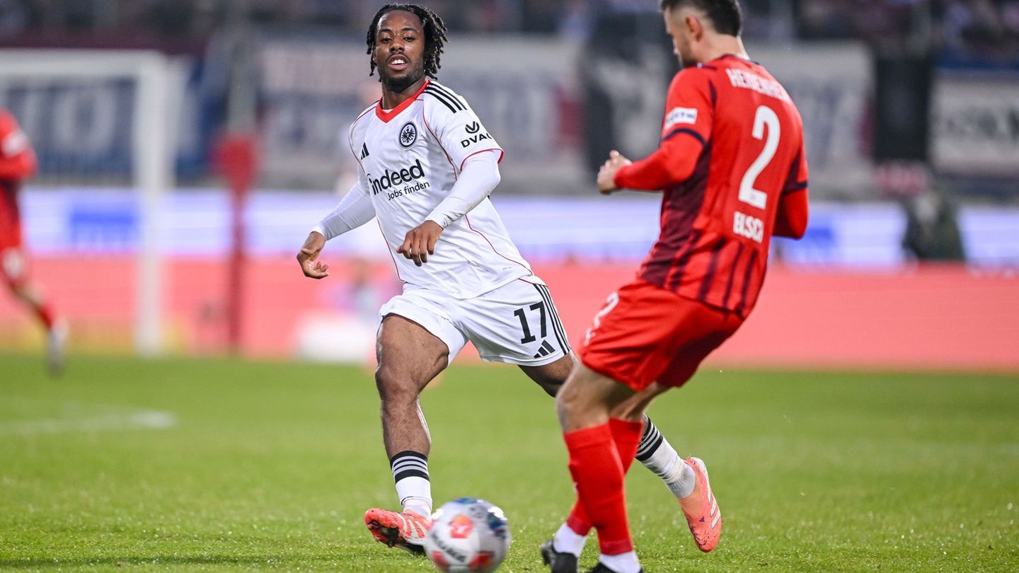 Eintracht-Stürmer Wahi traf auch in Heidenheim nicht. Foto: Harry Langer/dpa