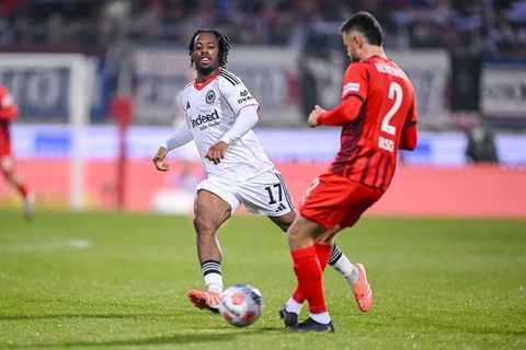 Eintracht-Stürmer Wahi traf auch in Heidenheim nicht. Foto: Harry Langer/dpa
