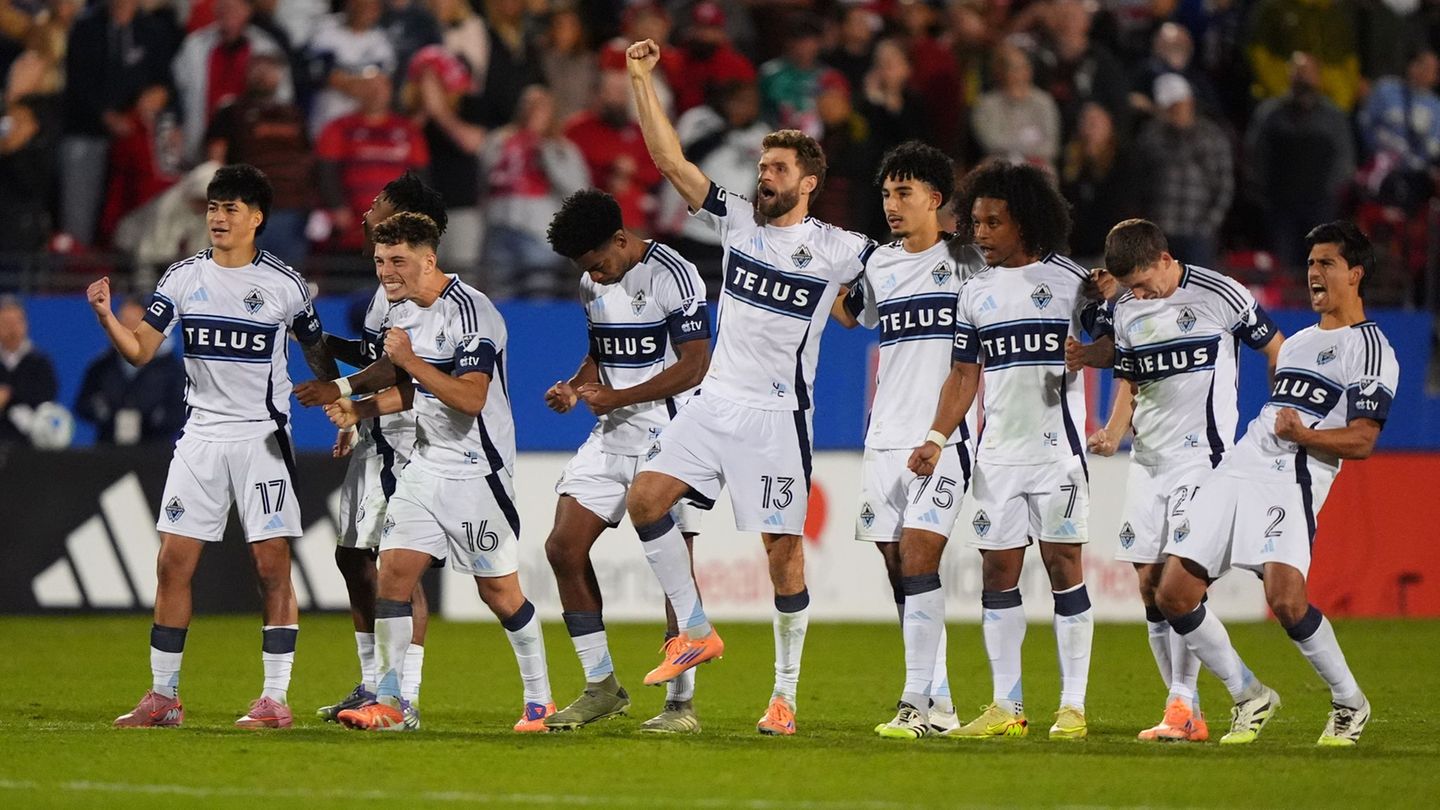 Jubelten im Elfmeterschießen: Thomas Müller und die Vancouver Whitecaps. Foto: LM Otero/AP/dpa