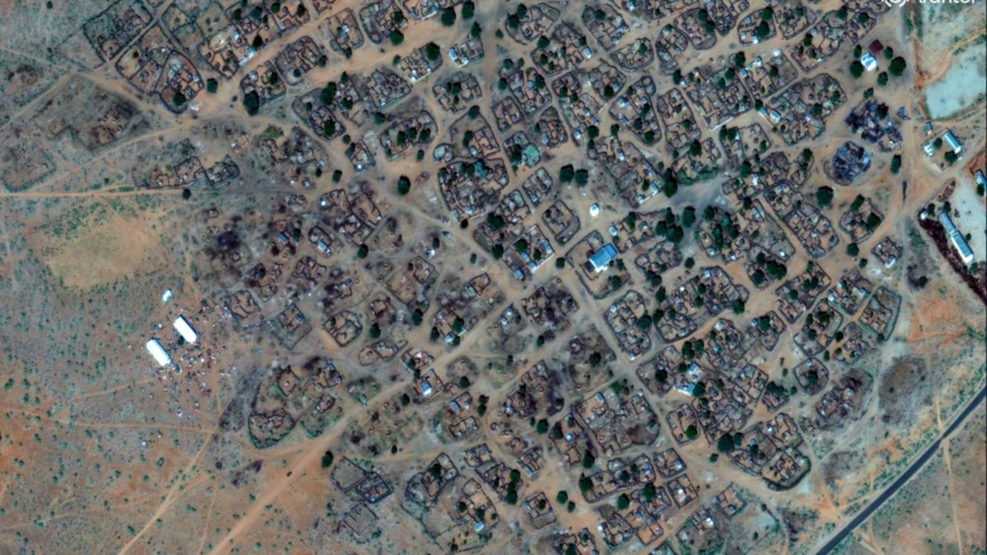 Satellitenfoto vom 30. Oktober zeigt Dorf bei Al-Faschir