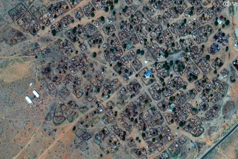 Satellitenfoto vom 30. Oktober zeigt Dorf bei Al-Faschir