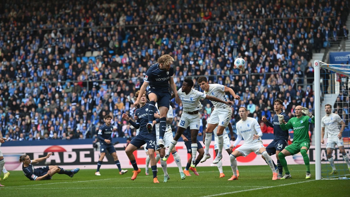 Bochum hatte Pech mit zwei Aluminium-Treffern. Foto: Fabian Strauch/dpa