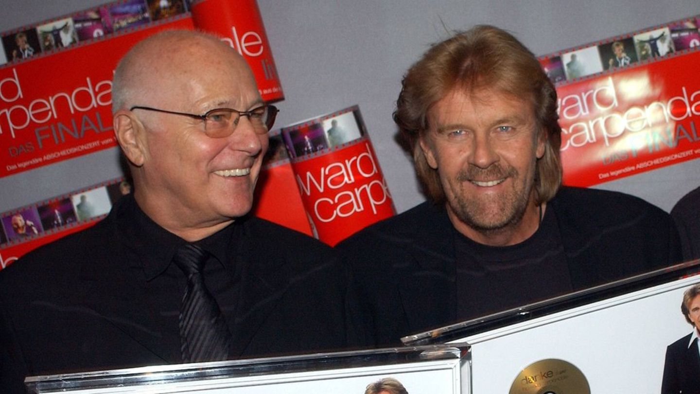 Dieter Weidenfeld mit Howard Carpendale (r.).