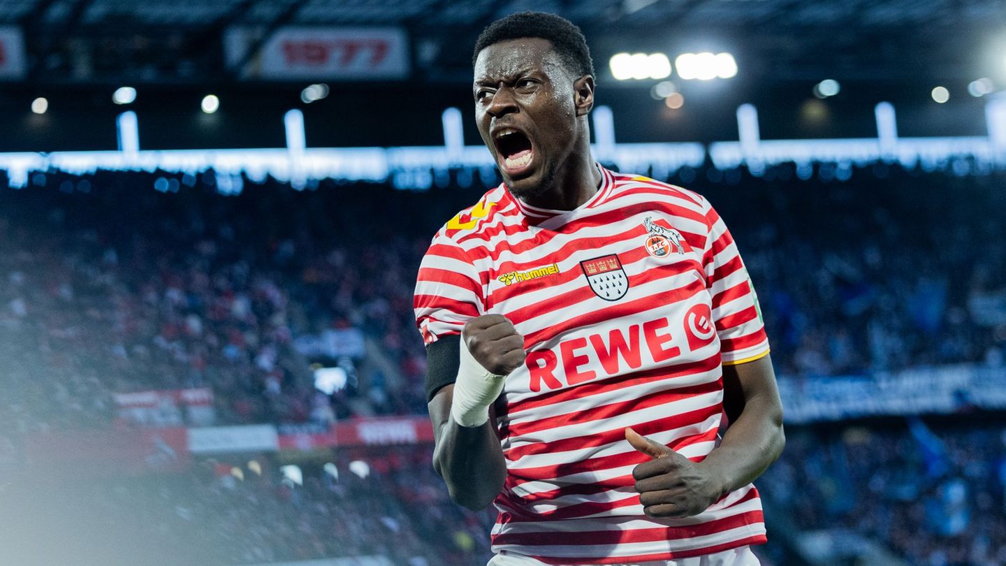 Torschütze zur Kölner 1:0-Führung: Ragnar Ache Foto: Rolf Vennenbernd/dpa