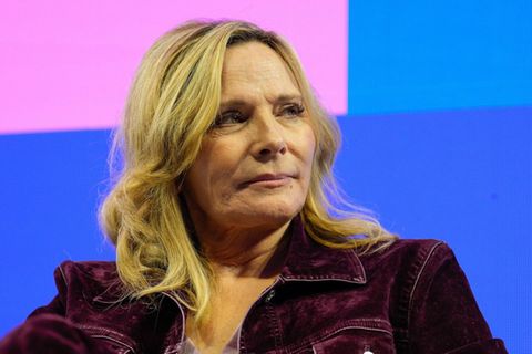 Kim Cattrall auf der Bühne in Lissabon.