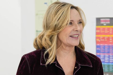 Kim Cattrall auf der Bühne in Lissabon.