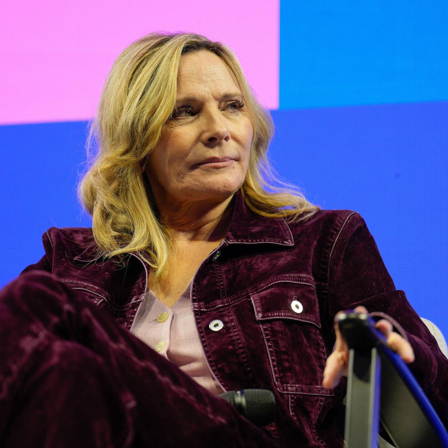 Kim Cattrall auf der Bühne in Lissabon.