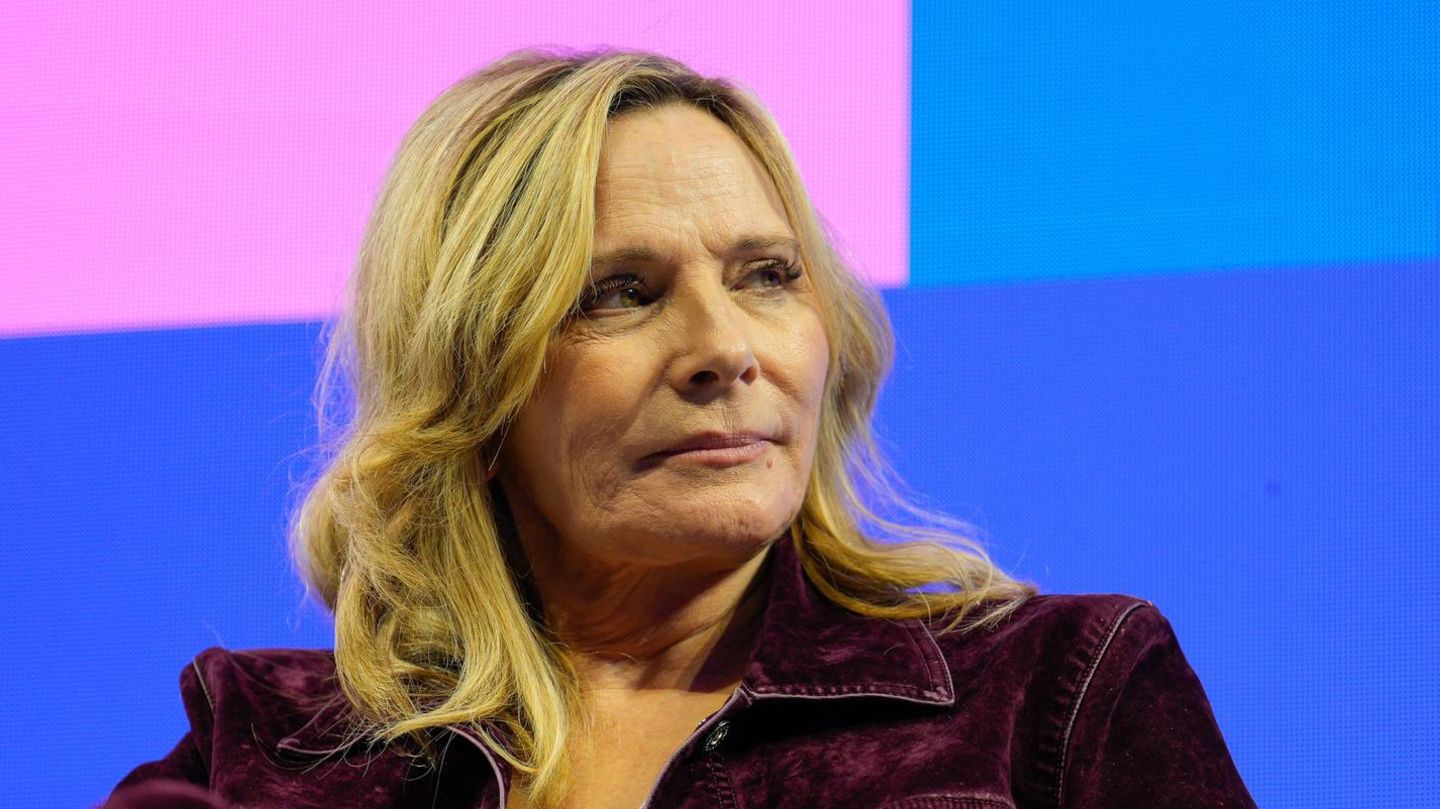 Kim Cattrall auf der Bühne in Lissabon.