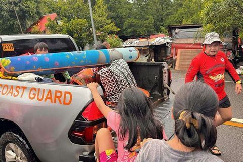 Flüchtende in der Stadt San Julian