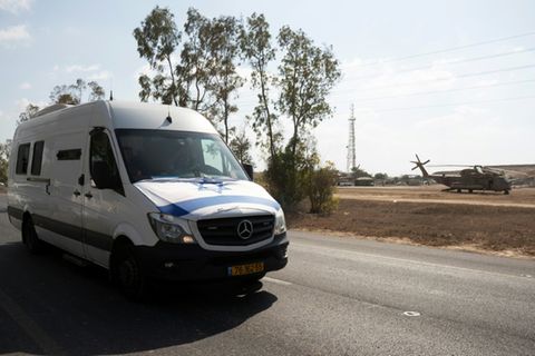 Israelischer Gefängnistransporter am 13. Oktober 2025