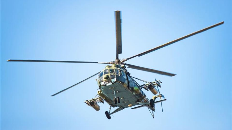 Nahaufnahme eines Black-Hawk-Kampfhubschraubers (Symboldbild)