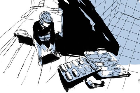 Thema Psychiatrie: Zeichnung des Patient Thorsten