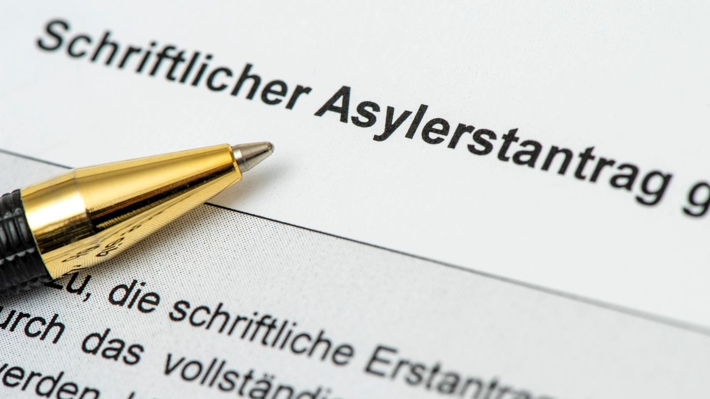 Ein Kugelschreiber liegt auf einem Asylerstantrag