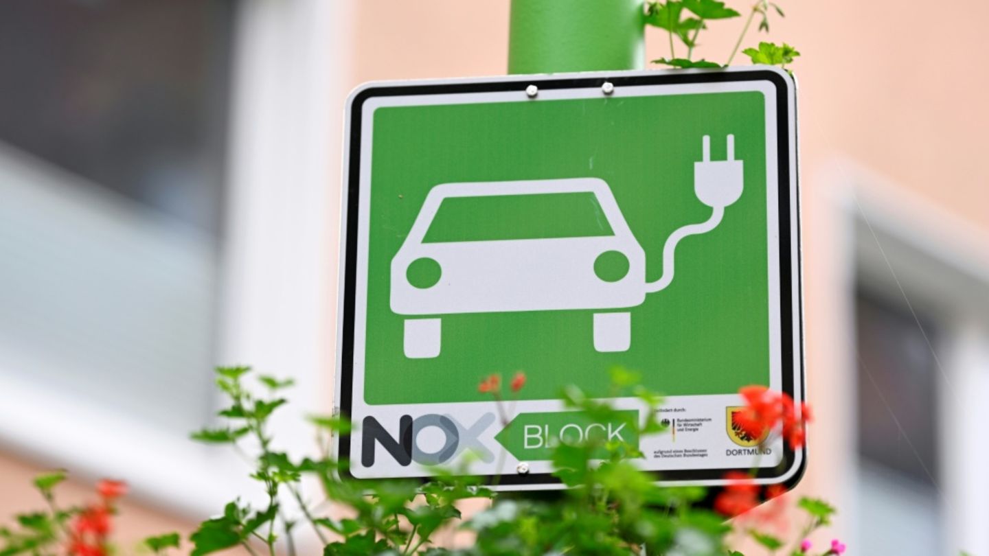 Schild für Ladepunkt in Dortmund