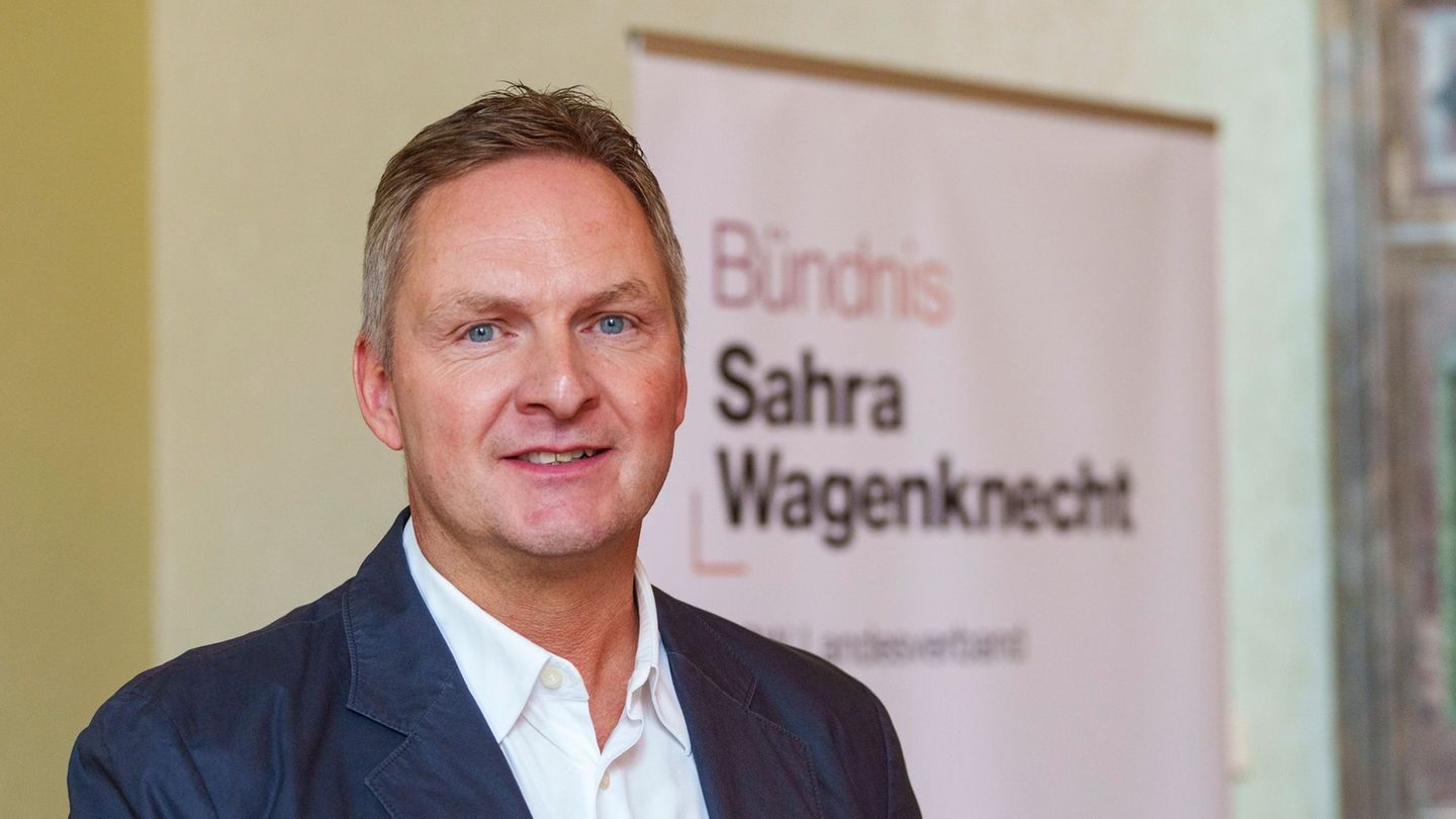 Oliver Jeschonnek will nicht mehr an der Spitze des hessischen BSW stehen. (Archivbild) Foto: Andreas Arnold/dpa