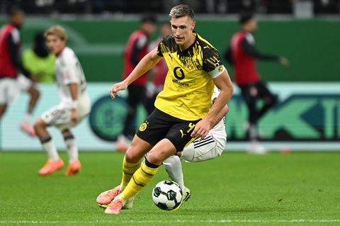 Nico Schlotterbeck war beim Abschlusstraining von Borussia Dortmund dabei. Foto: Arne Dedert/dpa