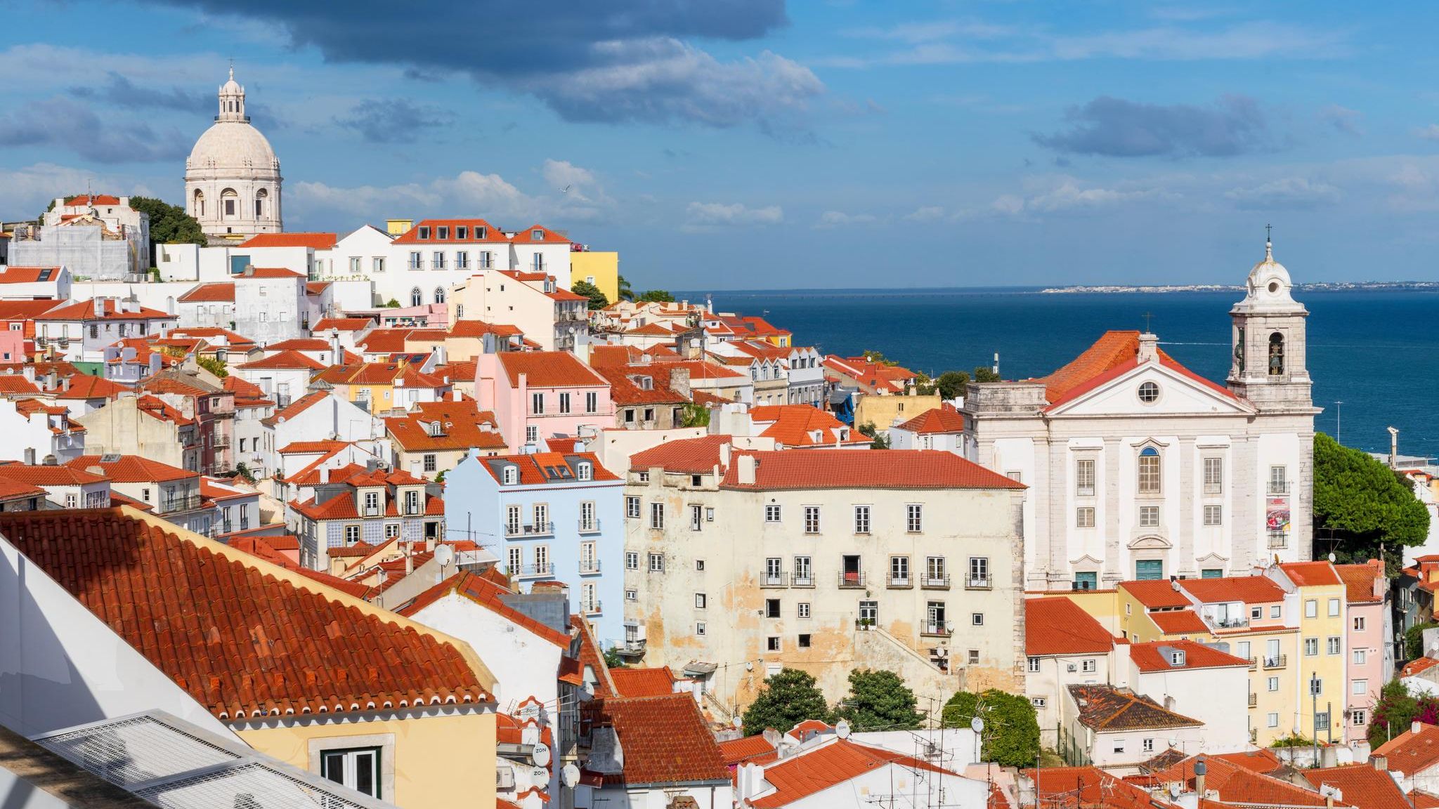 Ansicht von Lissabon. Bei Asterix heißt die Stadt wie in der Römerzeit noch Olisipo