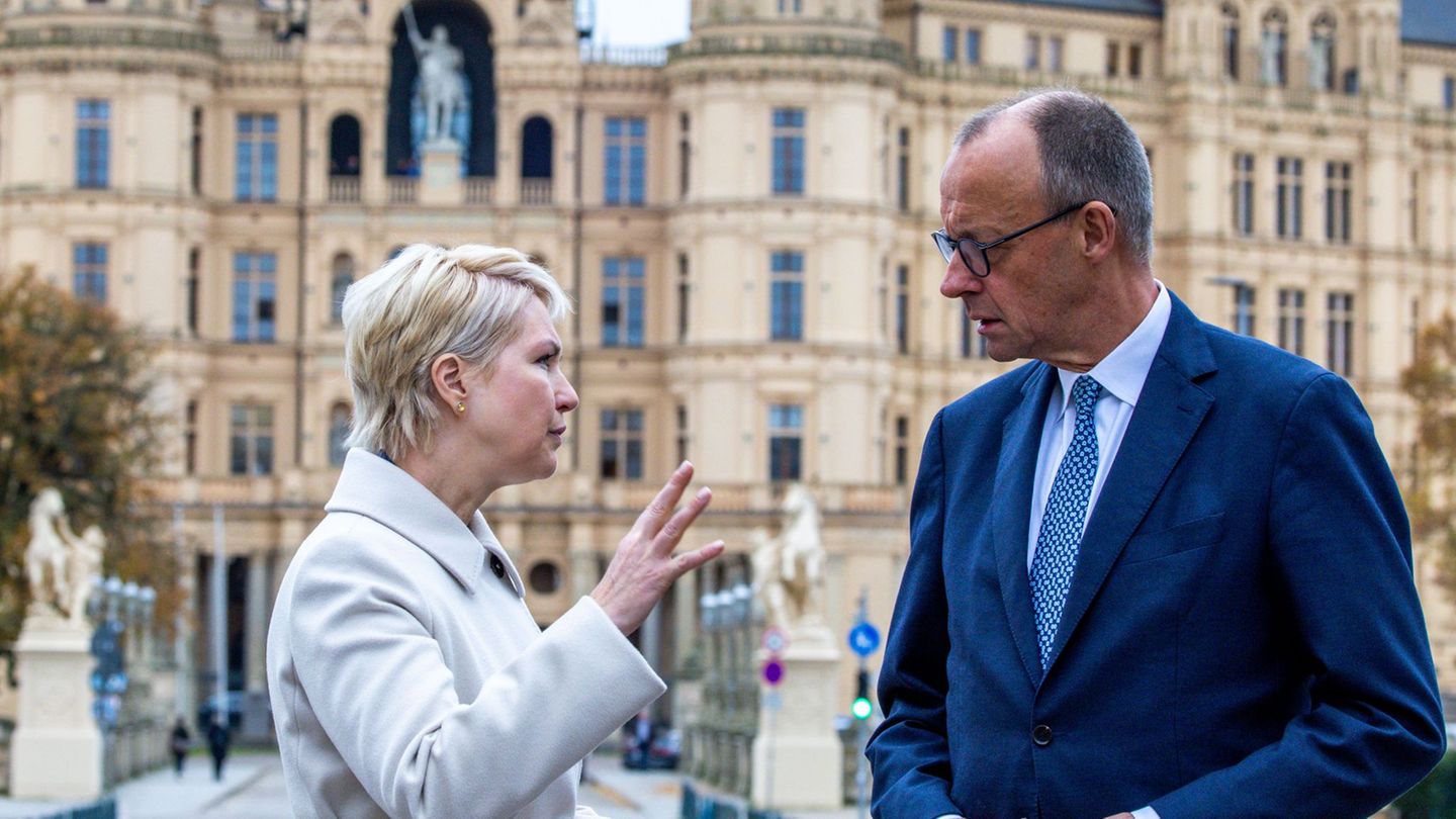 Beim Antrittsbesuch von Kanzler Friedrich Merz (CDU) in Mecklenburg-Vorpommern sprach er mit Ministerpräsidentin Manuela Schwesi