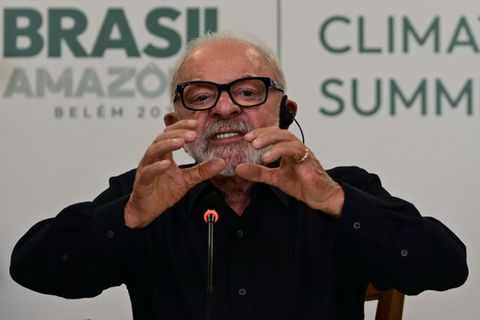 Lula bei dem Interview in Belém