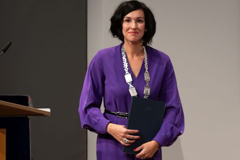 Noosha Aubel wurde am Abend bei einem Festakt in ihr Amt als Oberbürgermeisterin der Landeshauptstadt Potsdam eingeführt. Foto: