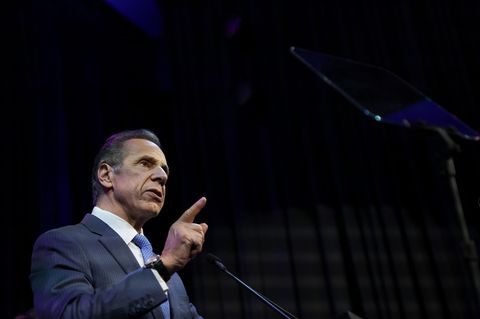Andrew Cuomo bei der Rede vor seinen Anhängern in New York