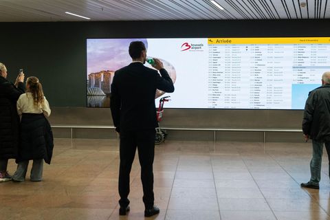 Der Flugverkehr in Brüssel bleibt zunächst gestört. Foto: Emile Windal/Belga/dpa