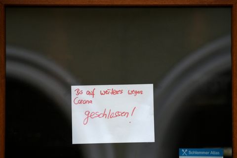 Schild in der Pandemiezeit