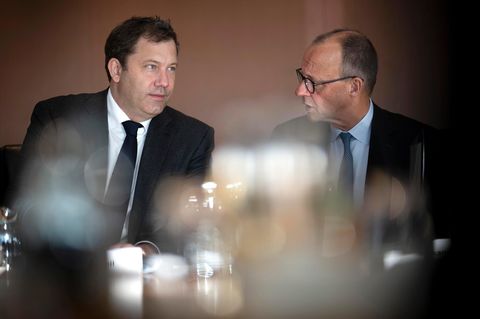 Lars Klingbeil und Friedrich Merz diskutierten über den Bürokratieabbau