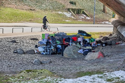 Der Gesundheitszustand der Obdachlosen in Hamburg hat sich einer Befragung zufolge weiter verschlechtert. (Archivbild) Foto: Geo