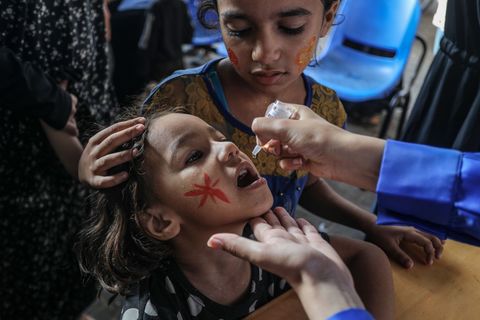 Die Impfrate ist durch den Konflikt drastisch gesunken (Archivbild) Foto: Abed Rahim Khatib/dpa
