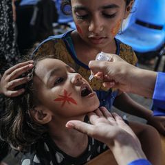 Die Impfrate ist durch den Konflikt drastisch gesunken (Archivbild) Foto: Abed Rahim Khatib/dpa