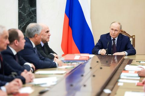 Russischer Präsident Putin bei Sicherheitsratssitzung