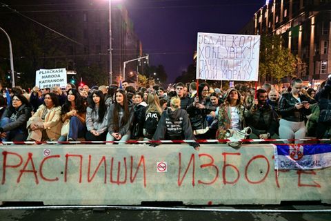 Massendemonstration in Belgrad am Mittwoch