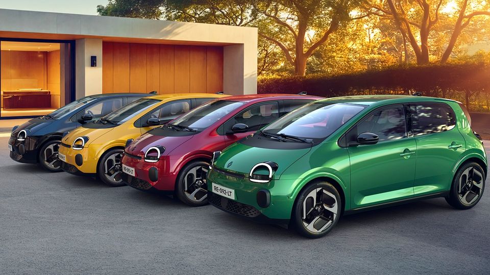 Twingo Electric Modelle in verschiedenen Farben