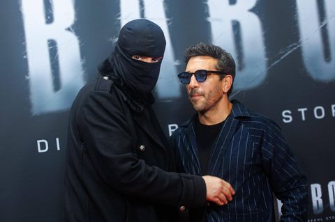 Haftbefehl (bürgerlich Aykut Anhan) und Elyas M'Barek bei der Premiere der Netflix-Doku "Babo"