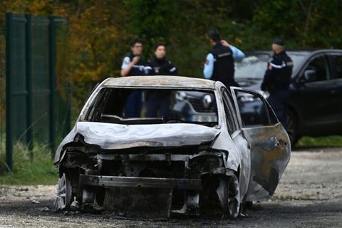 Auto nach der Amokfahrt