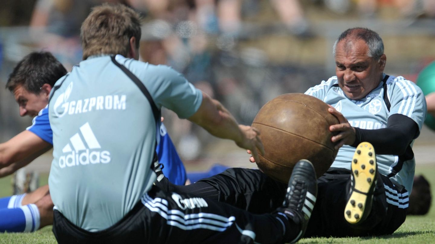 Der Medizinball durfte bei Felix Magath nicht fehlen. (Archivbild) Foto: picture alliance / dpa