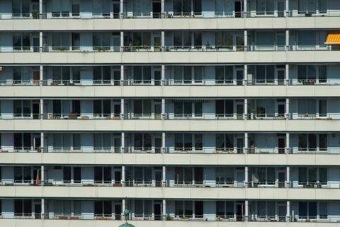 Blick auf Balkone in Berlin