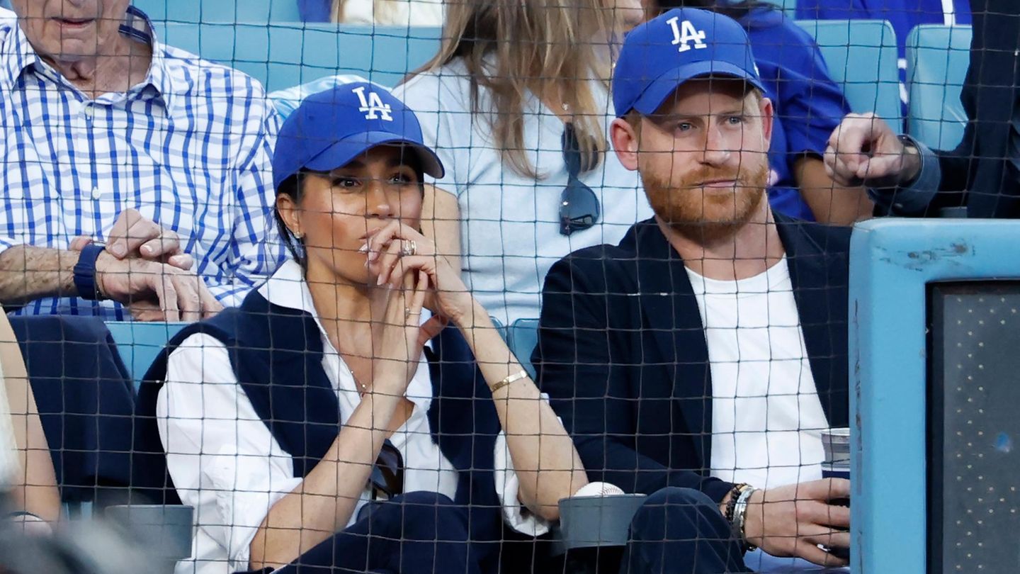 Meghan und Harry in der ersten Reihe bei den Los Angeles Dodgers