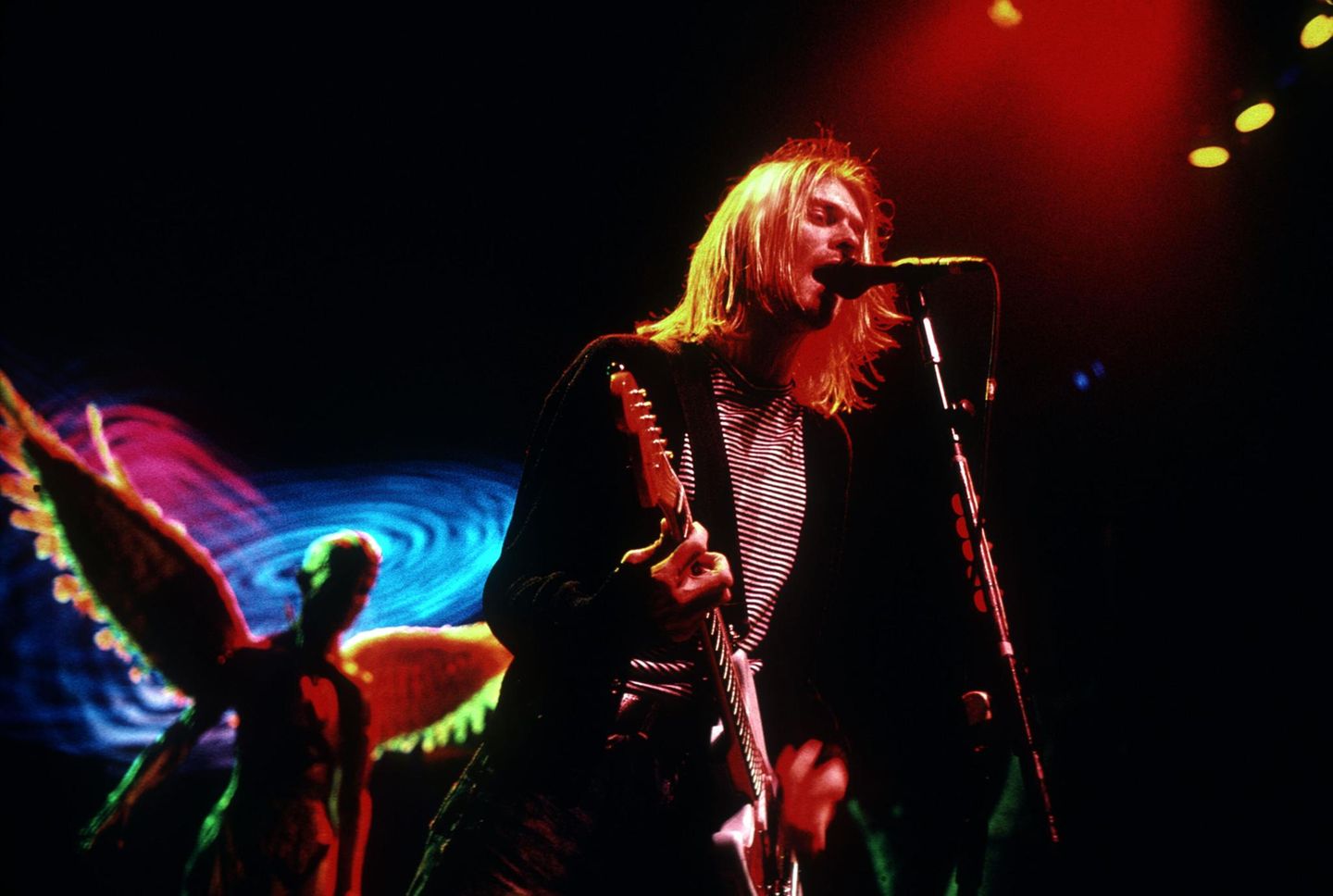 Nirvana-Sänger Kurt Cobain auf der Bühne
